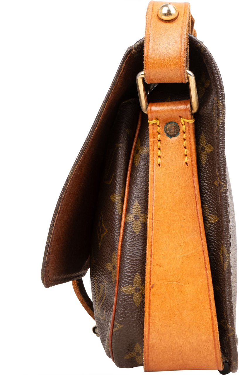 Louis Vuitton Louis vuitton Canvas Monogram Cartouchiere MM Crossbody Bag Bruin