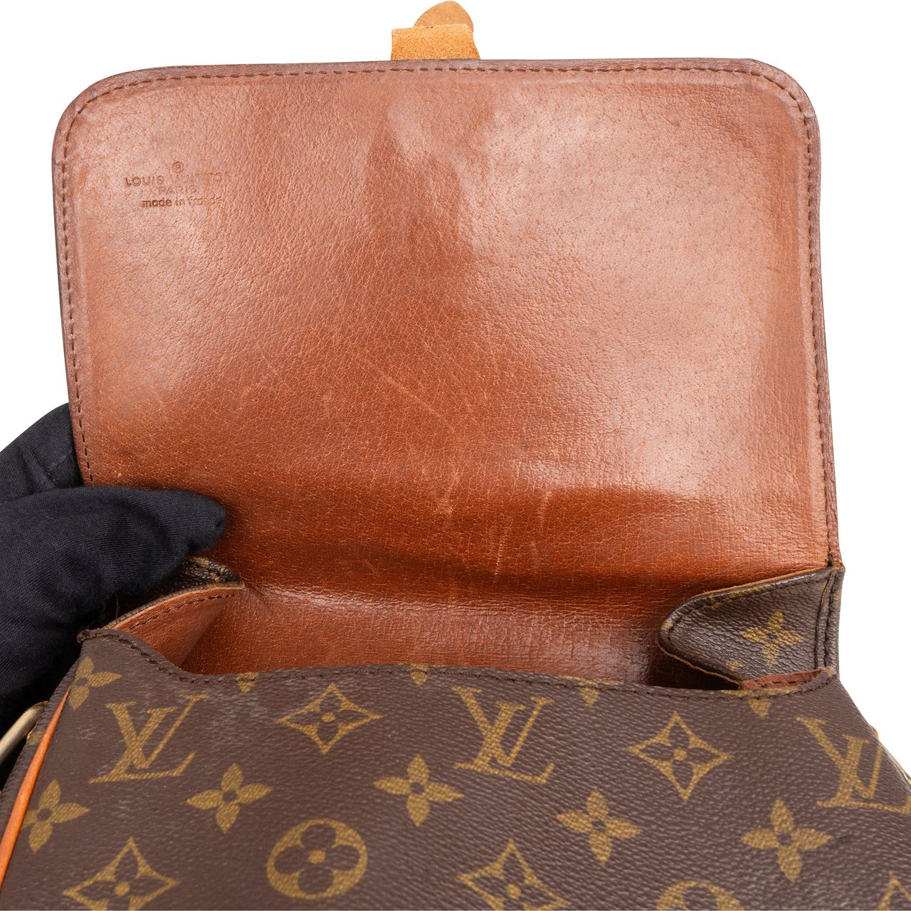 Louis Vuitton Louis vuitton Canvas Monogram Cartouchiere MM Crossbody Bag Bruin