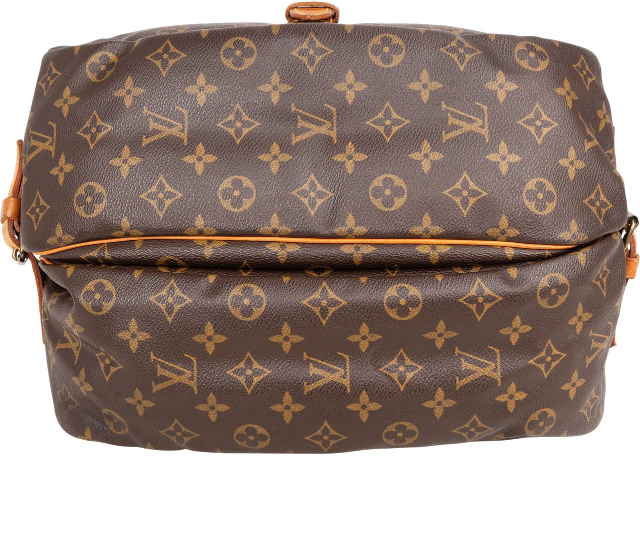 Louis Vuitton Louis Vuitton Canvas Monogram Saumur 35 Crossbody Bag Bruin