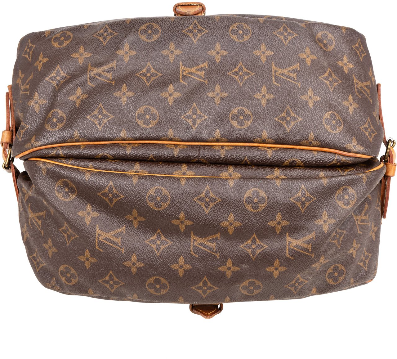 Louis Vuitton Louis Vuitton Canvas Monogram Saumur 35 Crossbody Bag Bruin