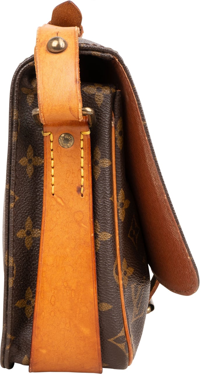 Louis Vuitton Louis Vuitton Canvas Monogram Cartouchiere MM Crossbody Bag Bruin