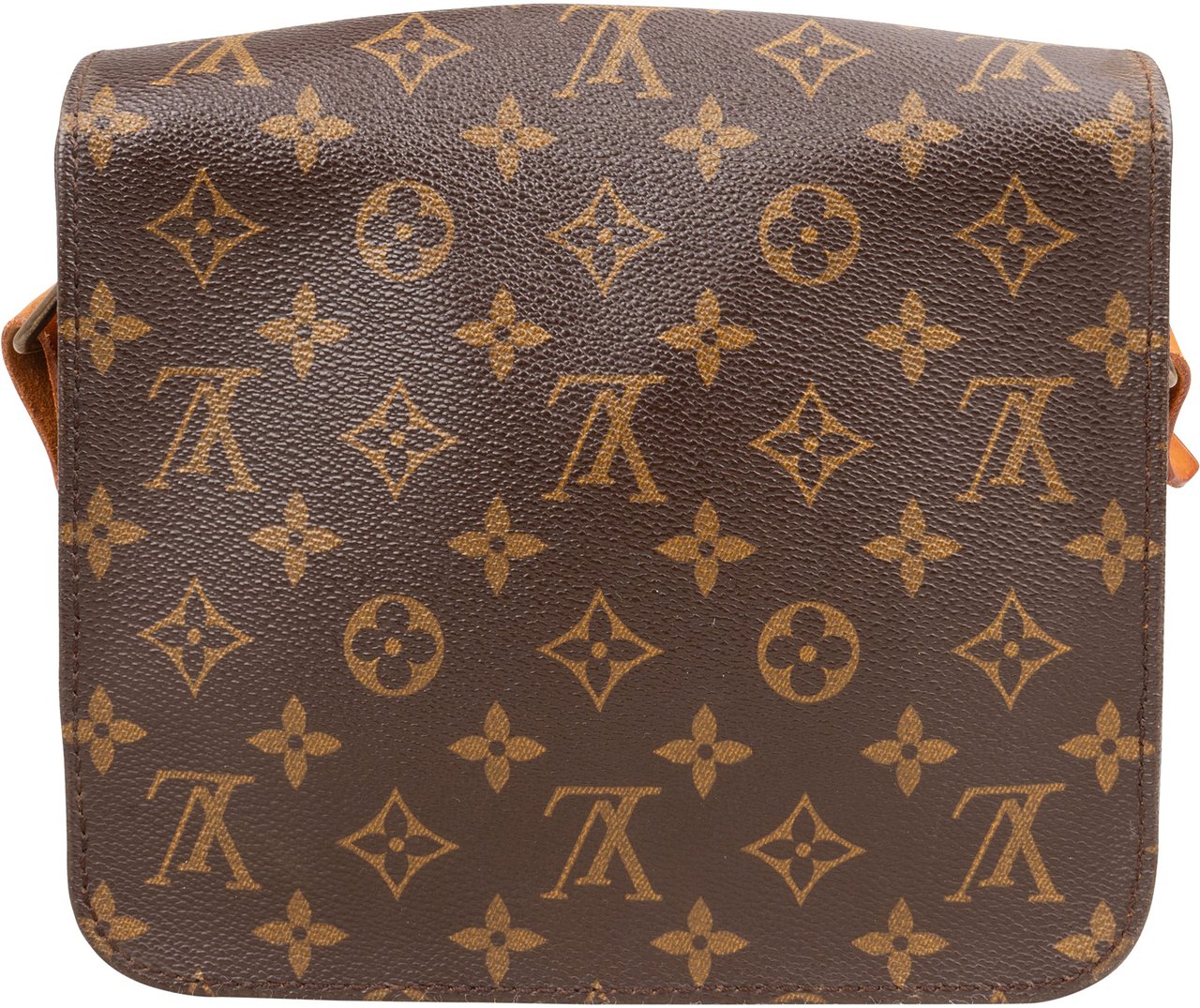 Louis Vuitton Louis Vuitton Canvas Monogram Cartouchiere MM Crossbody Bag Bruin