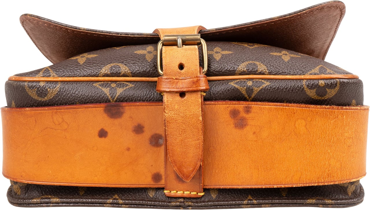 Louis Vuitton Louis Vuitton Canvas Monogram Cartouchiere MM Crossbody Bag Bruin