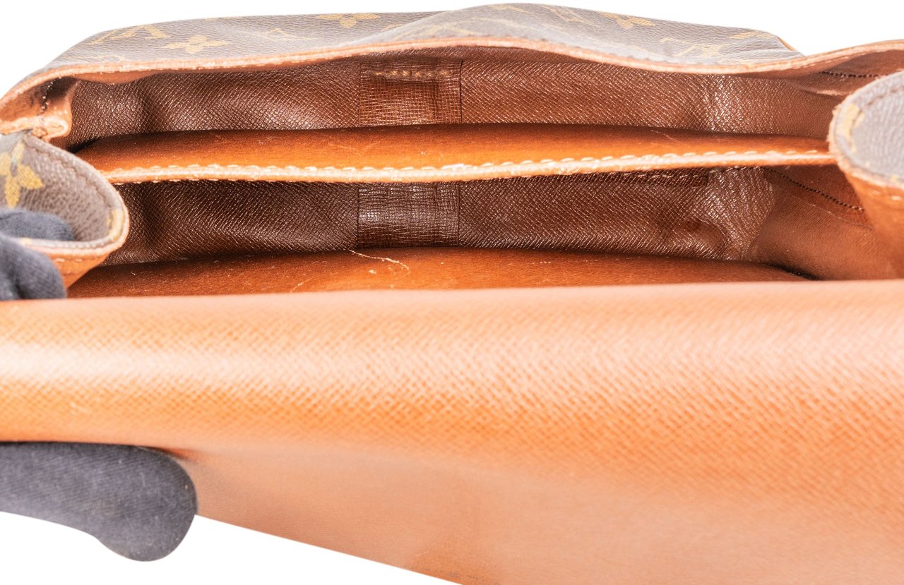 Louis Vuitton Louis Vuitton Canvas Monogram Cartouchiere MM Crossbody Bag Bruin