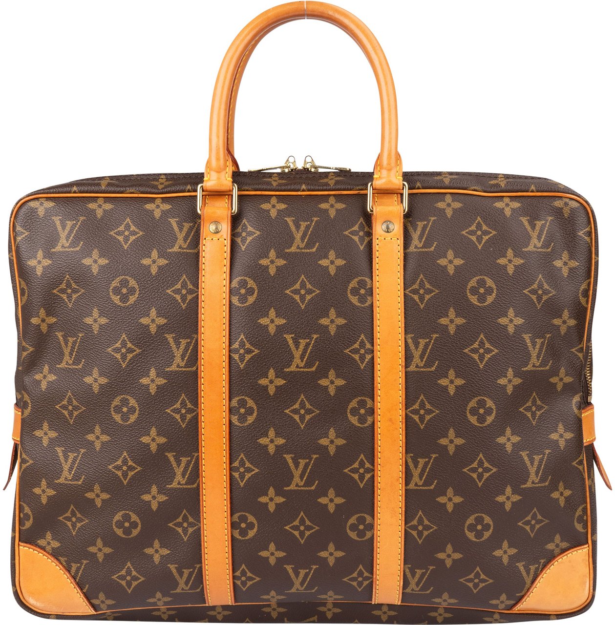 Louis Vuitton Louis Vuitton Canvas Monogram Porte Documents Business Handbag Bruin