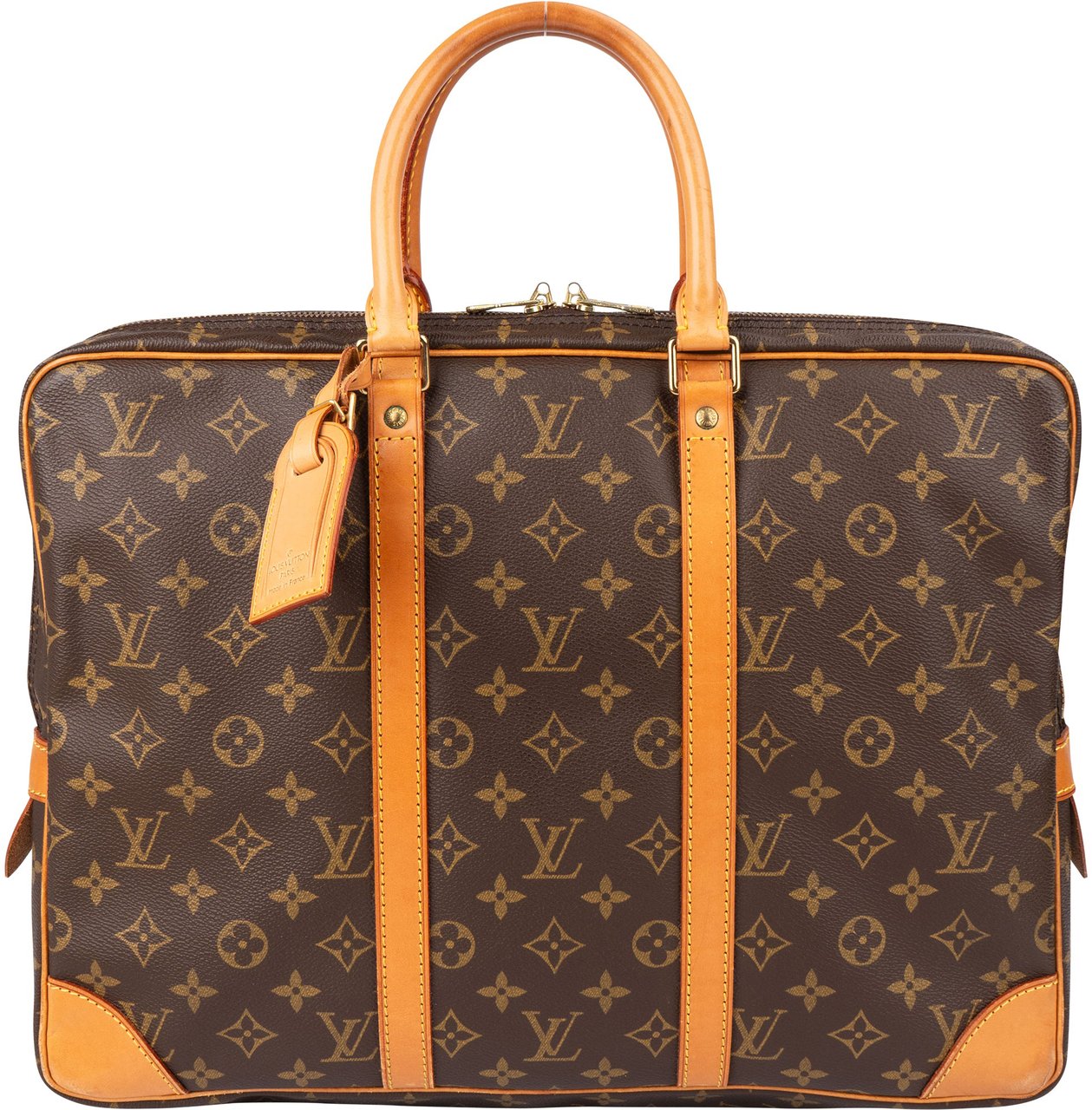 Louis Vuitton Louis Vuitton Canvas Monogram Porte Documents Business Handbag Bruin