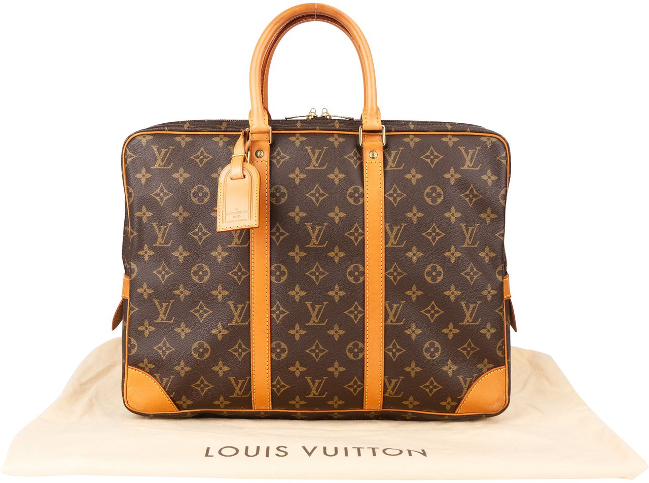 Louis Vuitton Louis Vuitton Canvas Monogram Porte Documents Business Handbag Bruin