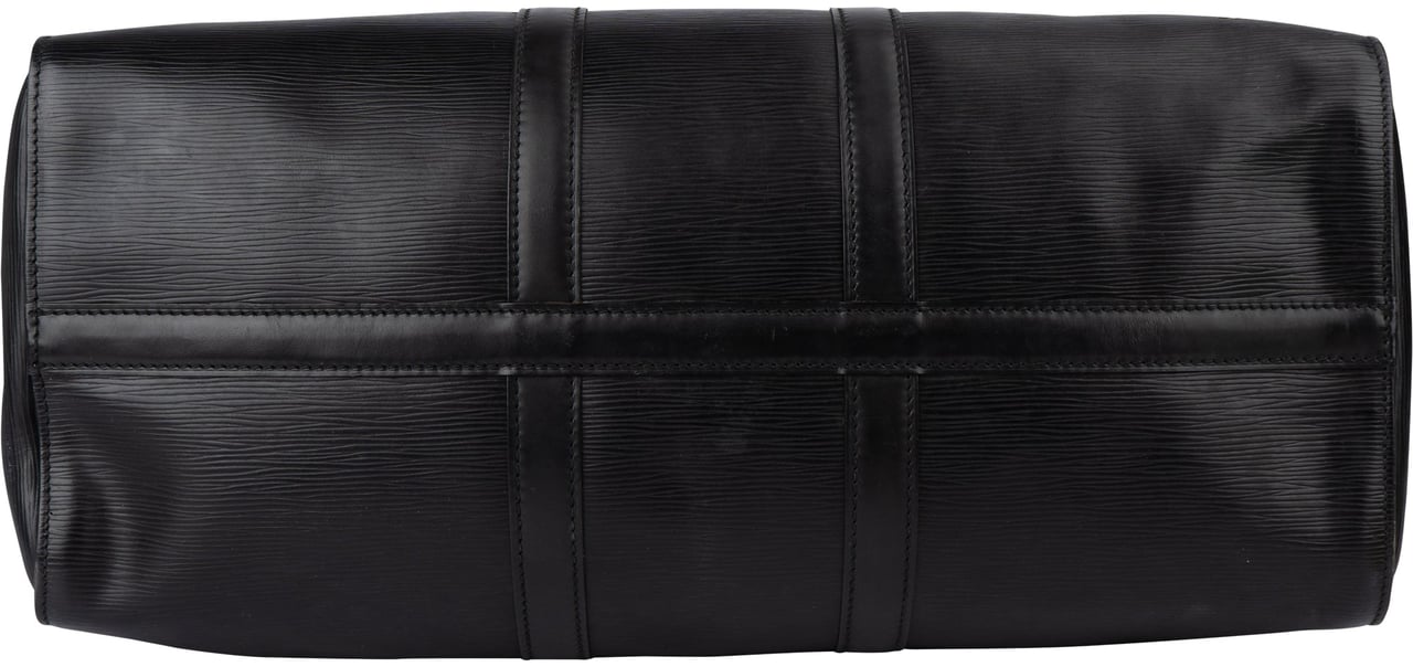 Louis Vuitton Louis Vuitton Noir Epi Leather Keepall 45 Zwart