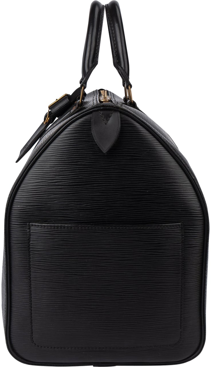 Louis Vuitton Louis Vuitton Noir Epi Leather Keepall 45 Zwart