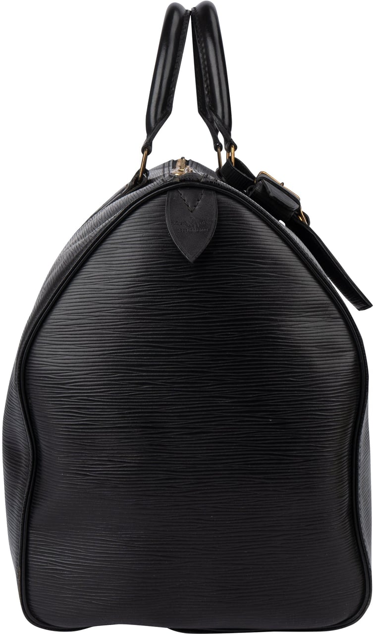 Louis Vuitton Louis Vuitton Noir Epi Leather Keepall 45 Zwart