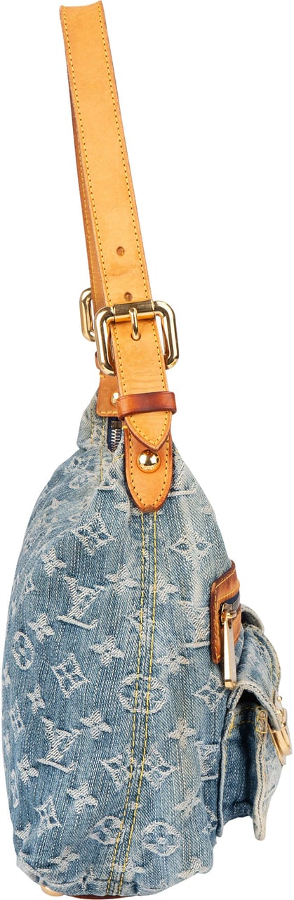 Louis Vuitton Louis Vuitton Denim Monogram Baggy PM Shoulder Bag Blauw