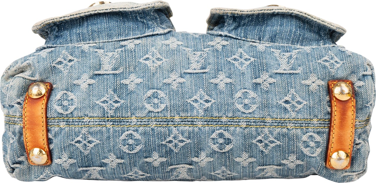 Louis Vuitton Louis Vuitton Denim Monogram Baggy PM Shoulder Bag Blauw