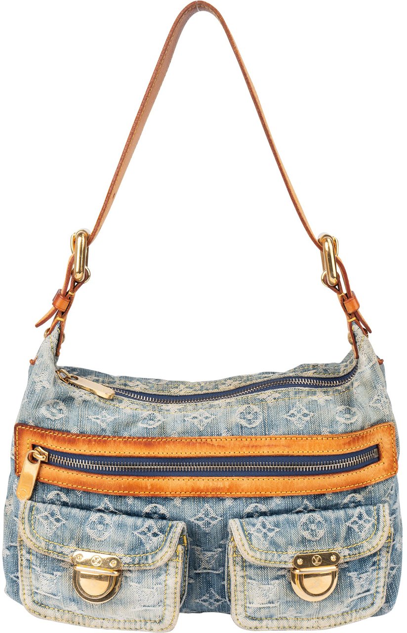 Louis Vuitton Louis Vuitton Denim Monogram Baggy PM Shoulder Bag Blauw