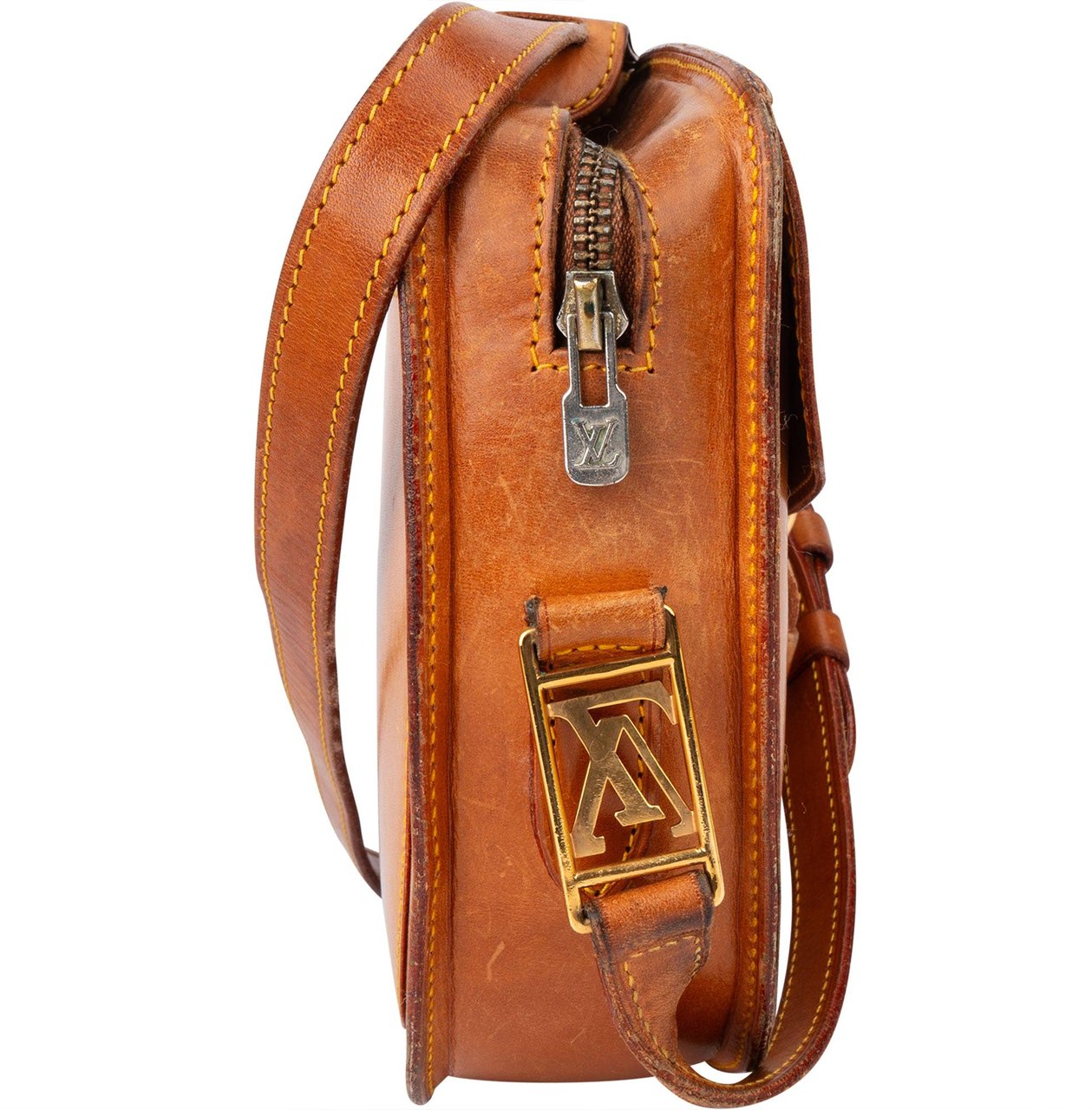 Louis Vuitton Louis Vuitton Rare Nomade Leather Jeune Fille GM Crossbody Bag Bruin