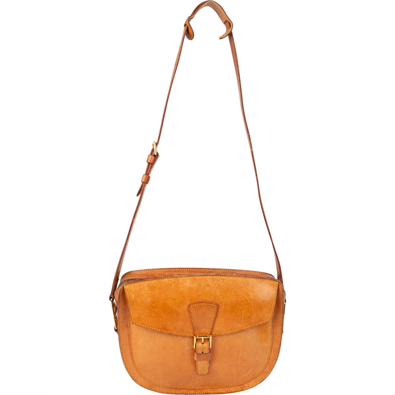 Louis Vuitton Louis Vuitton Rare Nomade Leather Jeune Fille GM Crossbody Bag Bruin