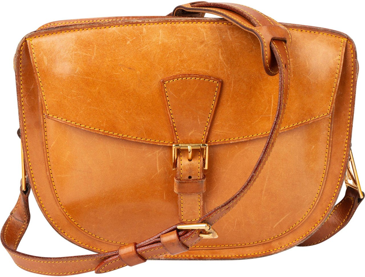 Louis Vuitton Louis Vuitton Rare Nomade Leather Jeune Fille GM Crossbody Bag Bruin