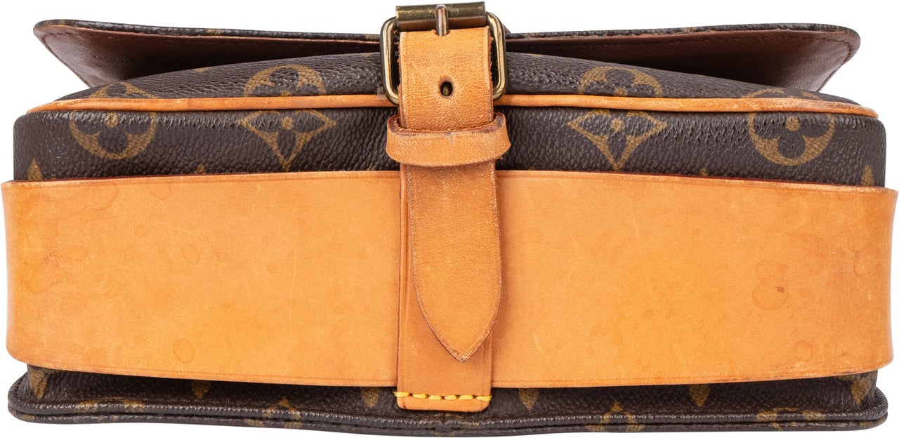 Louis Vuitton Louis Vuitton Canvas Monogram Cartouchiere MM Crossbody Bag Bruin