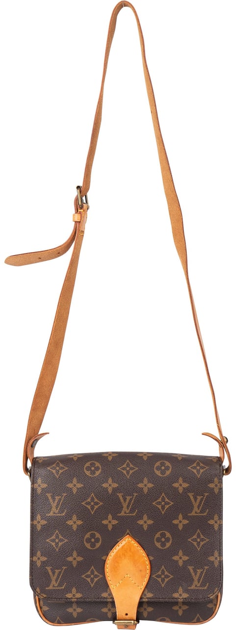 Louis Vuitton Louis Vuitton Canvas Monogram Cartouchiere MM Crossbody Bag Bruin