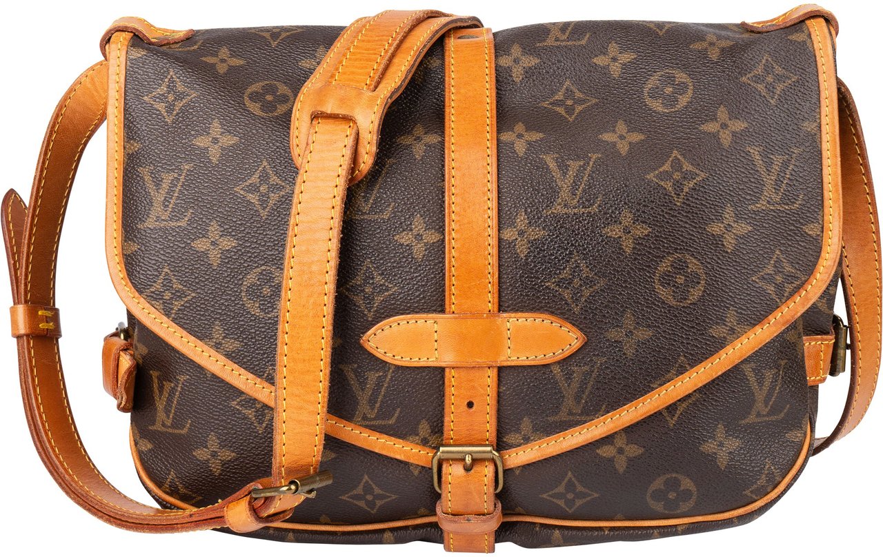 Louis Vuitton Louis Vuitton Canvas Monogram Saumur 30 Crossbody Bag Bruin