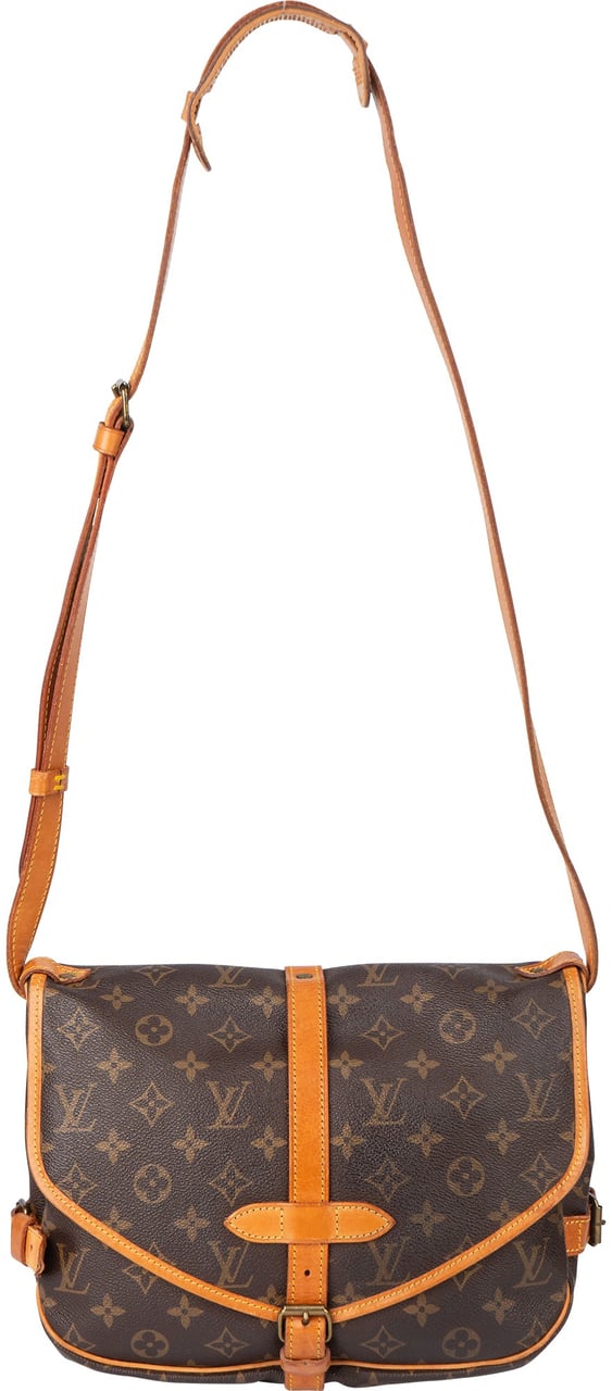 Louis Vuitton Louis Vuitton Canvas Monogram Saumur 30 Crossbody Bag Bruin