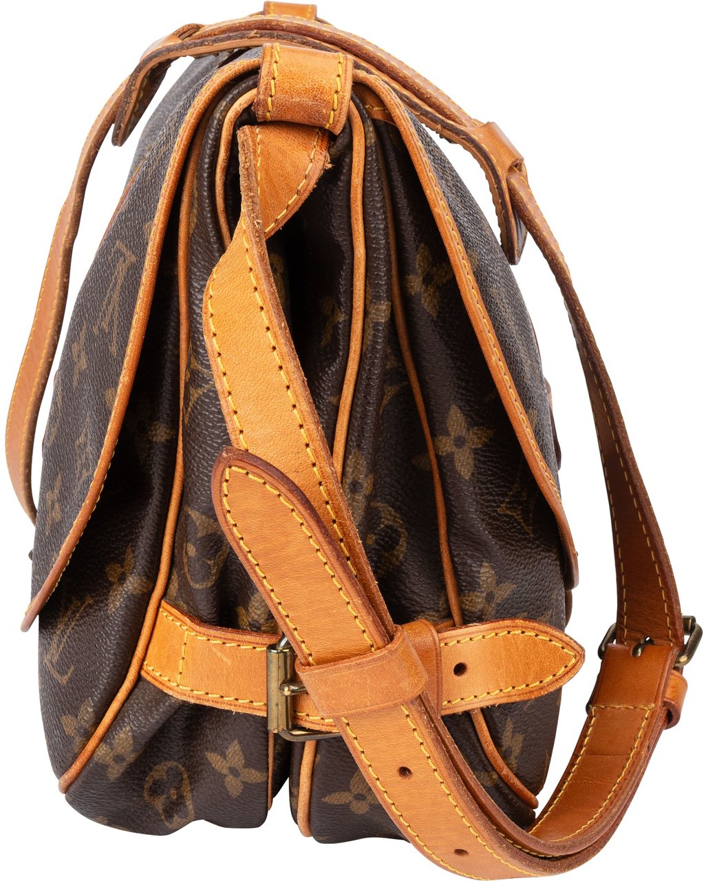 Louis Vuitton Louis Vuitton Canvas Monogram Saumur 30 Crossbody Bag Bruin