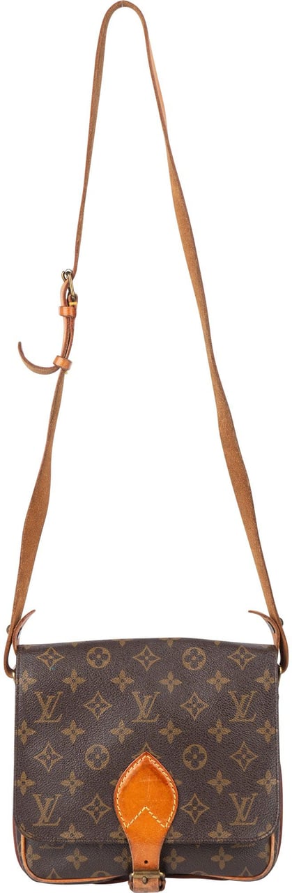 Louis Vuitton Louis Vuitton Canvas Monogram Cartouchiere MM Crossbody Bag Bruin