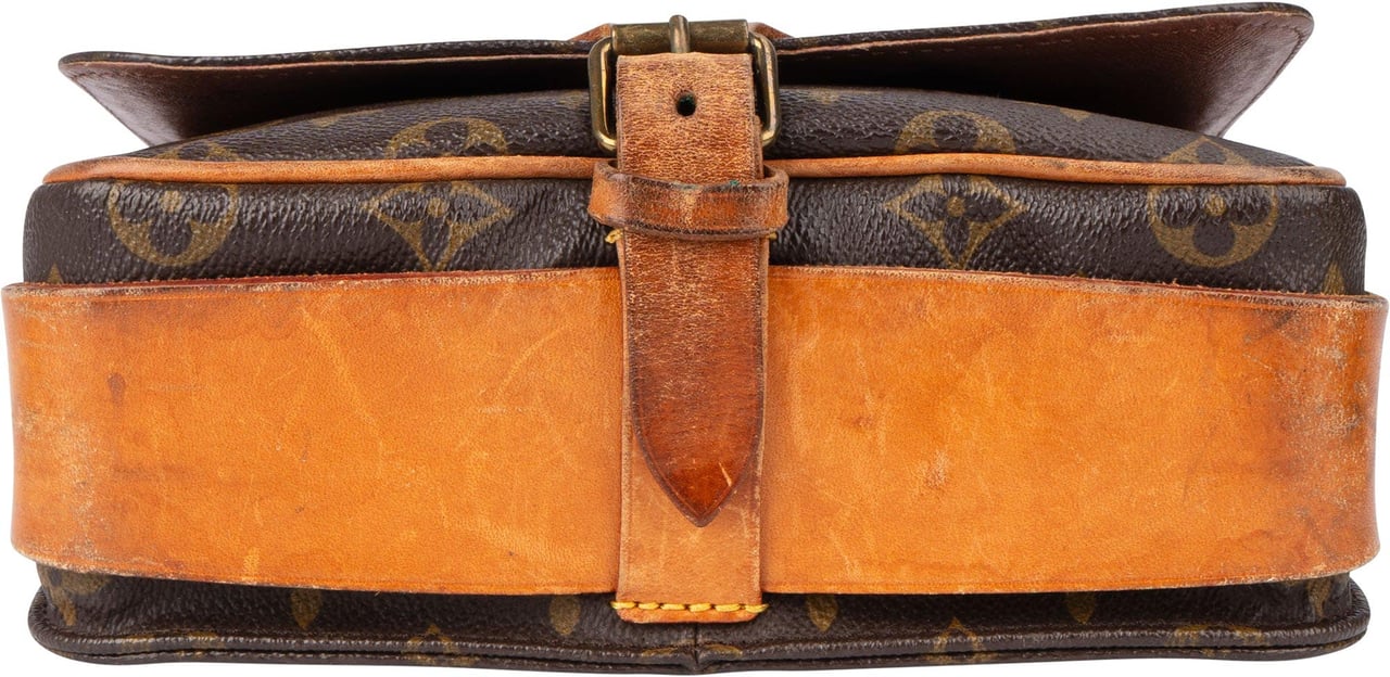 Louis Vuitton Louis Vuitton Canvas Monogram Cartouchiere MM Crossbody Bag Bruin