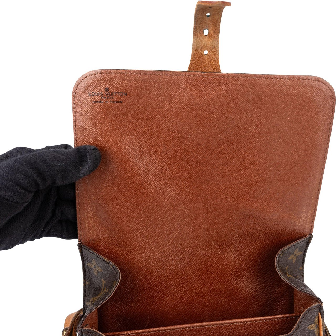 Louis Vuitton Louis Vuitton Canvas Monogram Cartouchiere MM Crossbody Bag Bruin