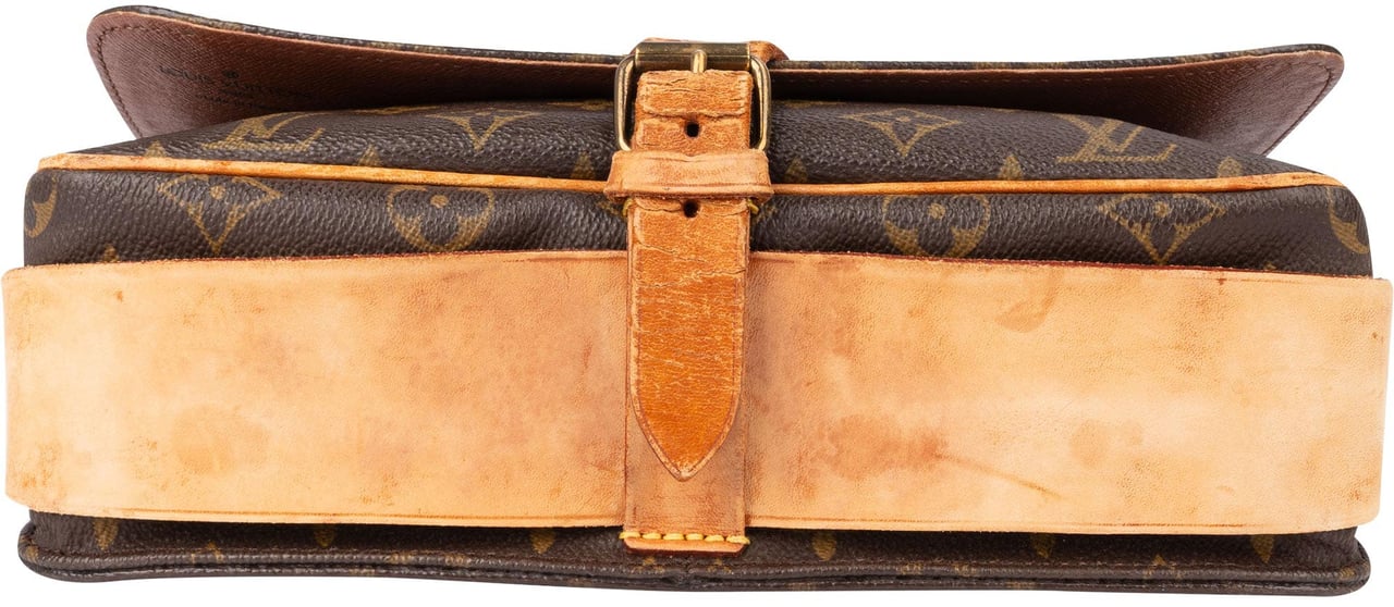 Louis Vuitton Louis Vuitton Canvas Monogram Cartouchiere MM Crossbody Bag Bruin