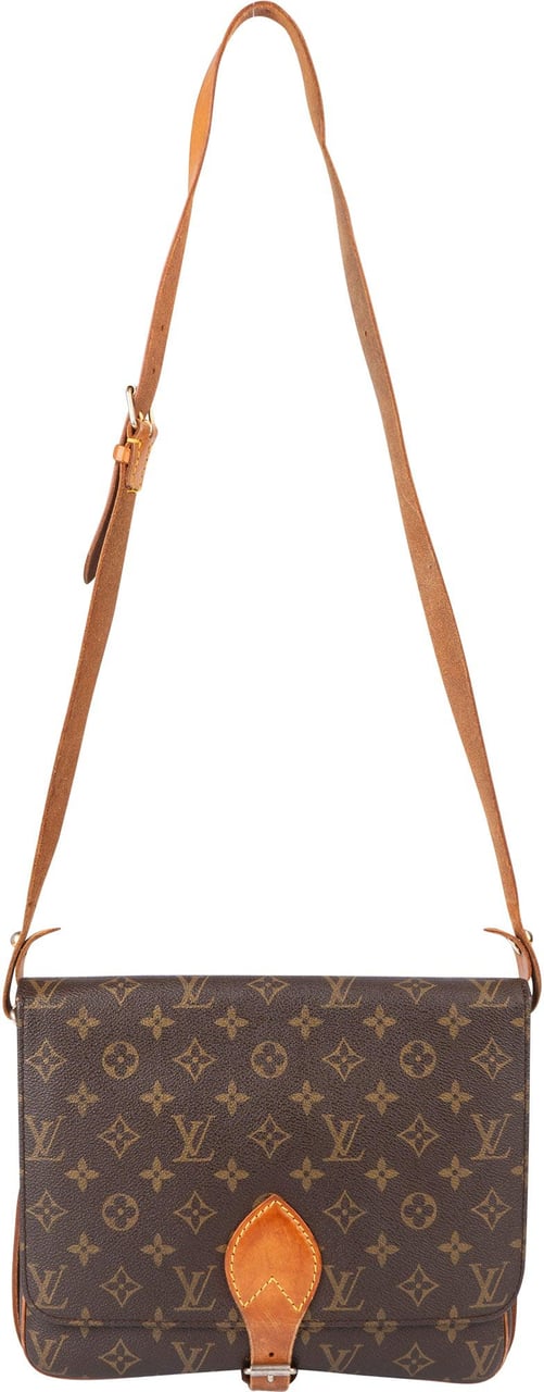 Louis Vuitton Louis Vuitton Canvas Monogram Cartouchiere GM Crossbody Bag Bruin