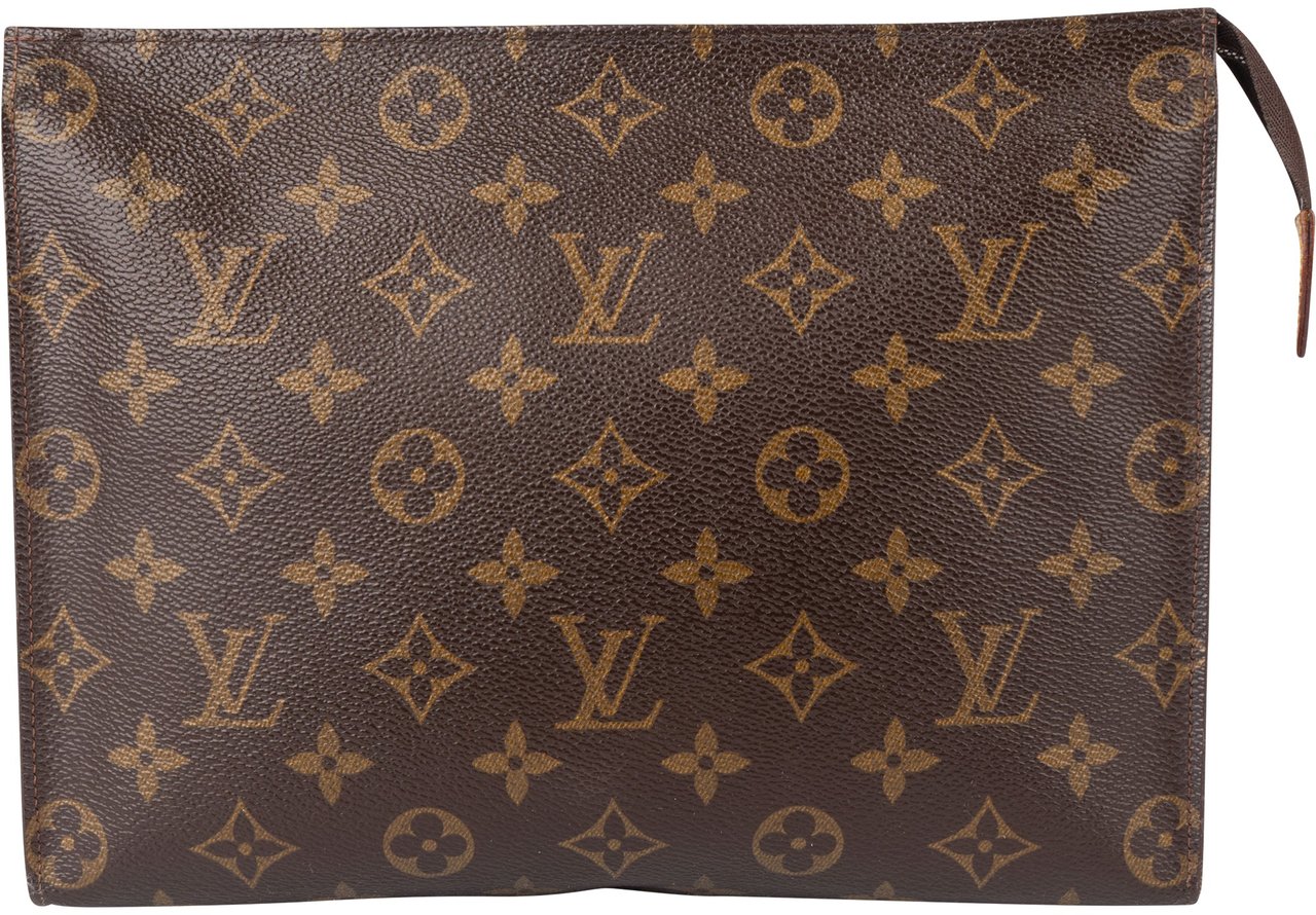Louis Vuitton Louis Vuitton Canvas Monogram Poche Toilette 25 Clutch Bruin