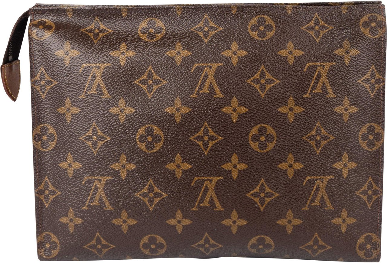 Louis Vuitton Louis Vuitton Canvas Monogram Poche Toilette 25 Clutch Bruin