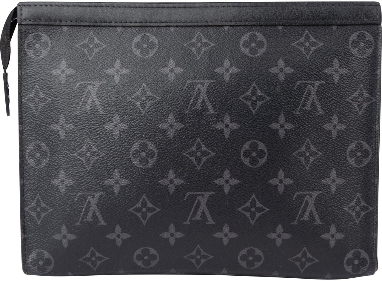 Louis Vuitton Louis Vuitton Canvas Eclipse Monogram Clutch Zwart