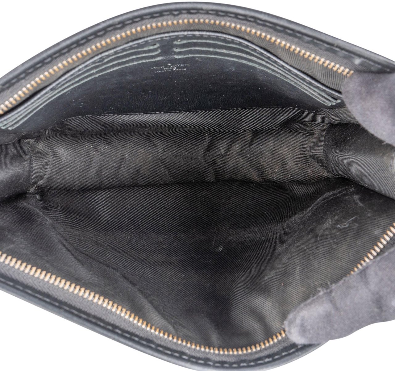 Louis Vuitton Louis Vuitton Canvas Eclipse Monogram Clutch Zwart