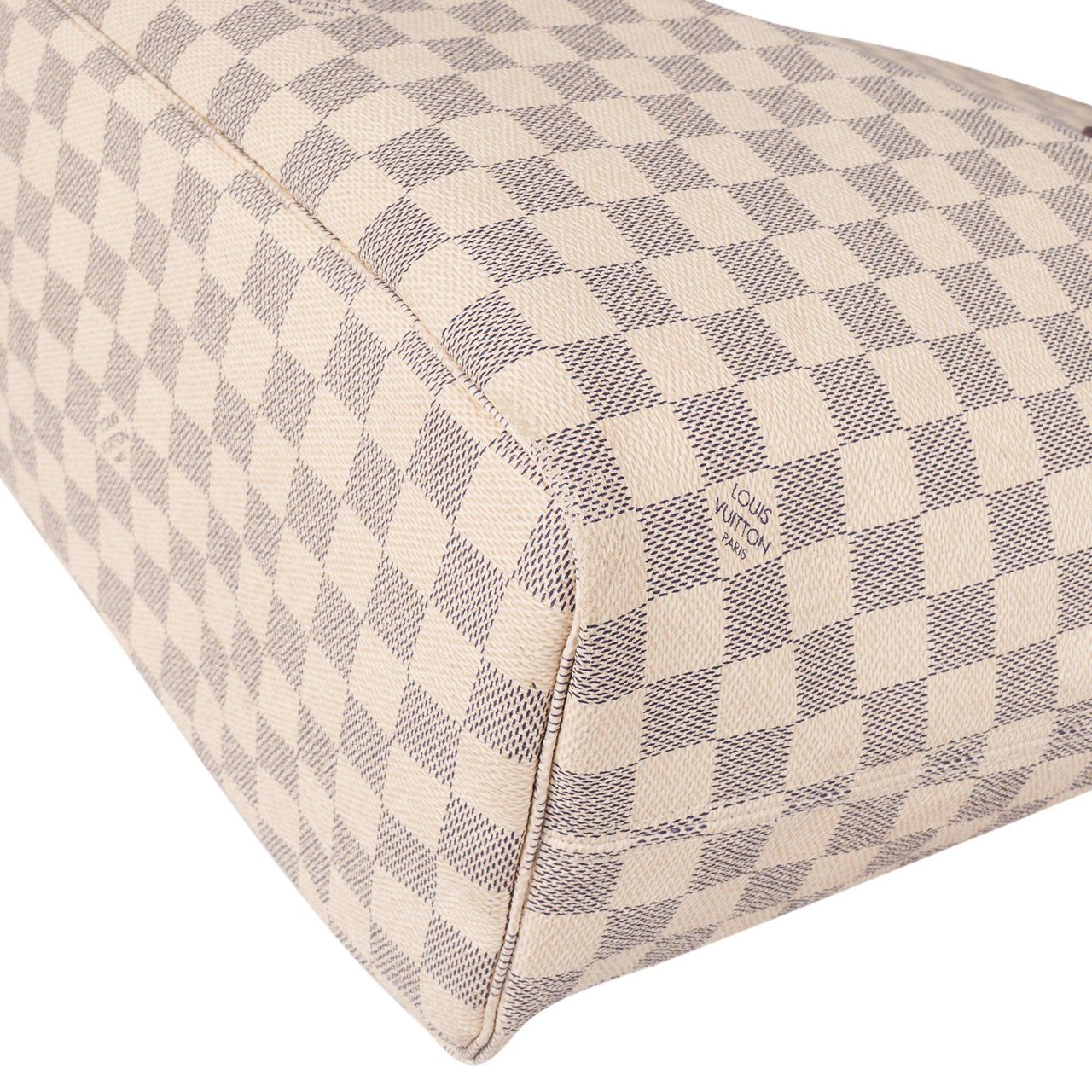 Louis Vuitton Louis Vuitton Damier Azur Monogram Neverfull MM Shopper Handbag Wit