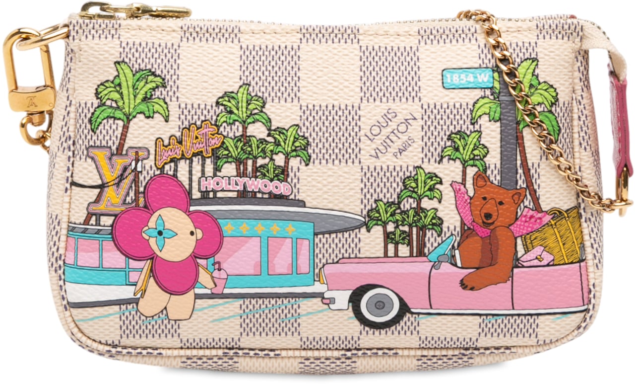 Louis Vuitton Damier Azur Animation Hollywood Mini Pochette Accessoires Wit