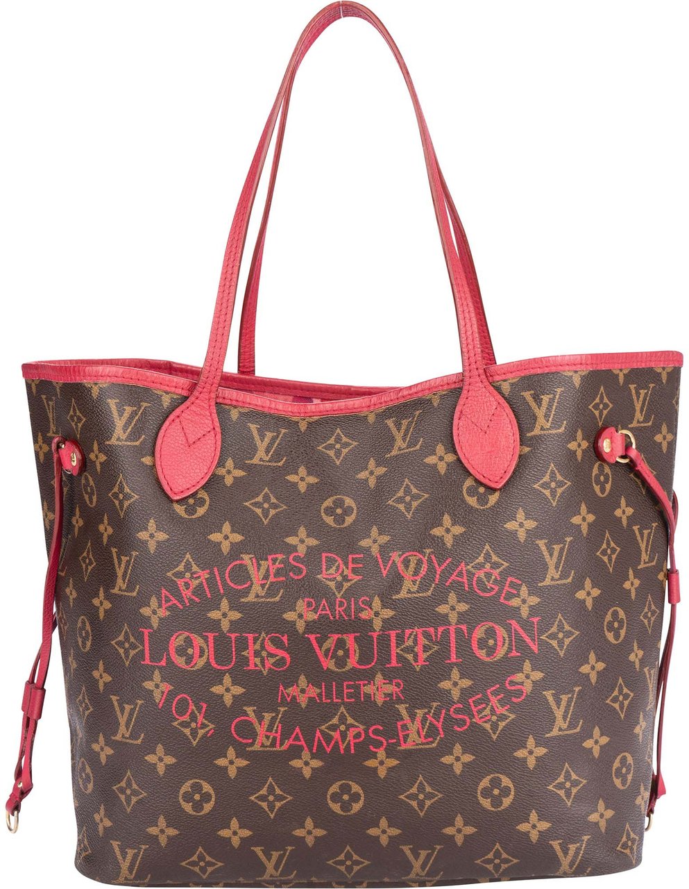 Louis Vuitton Louis Vuitton Canvas Monogram Ikat Fuchsia Neverfull MM Shopper Bag Roze