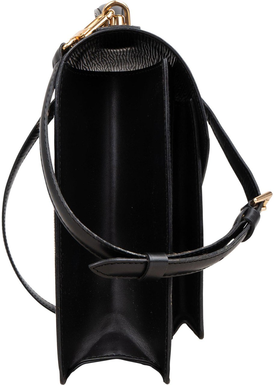 Louis Vuitton Louis Vuitton Noir Epi Leather Monceau Handbag Zwart