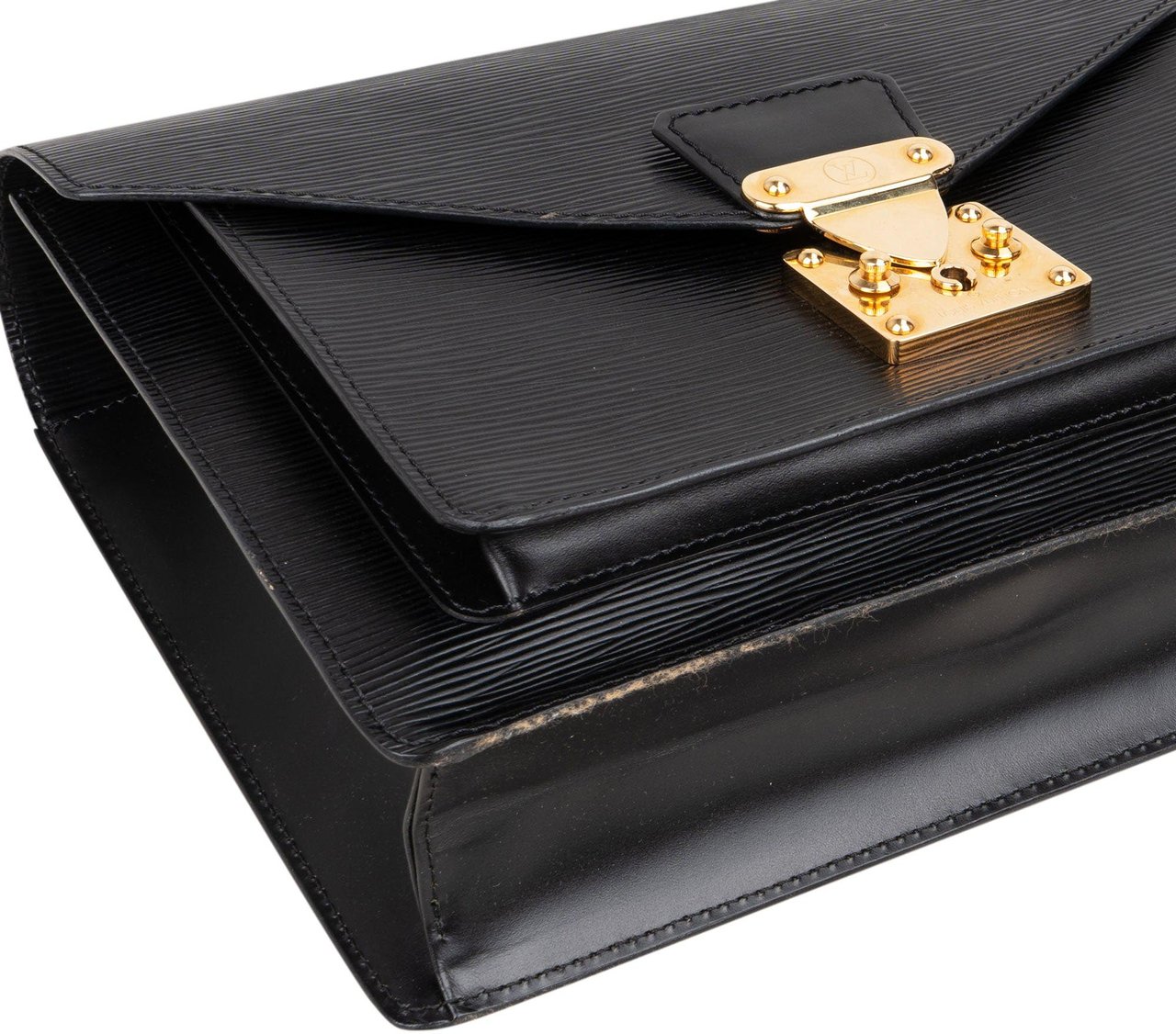 Louis Vuitton Louis Vuitton Noir Epi Leather Monceau Handbag Zwart