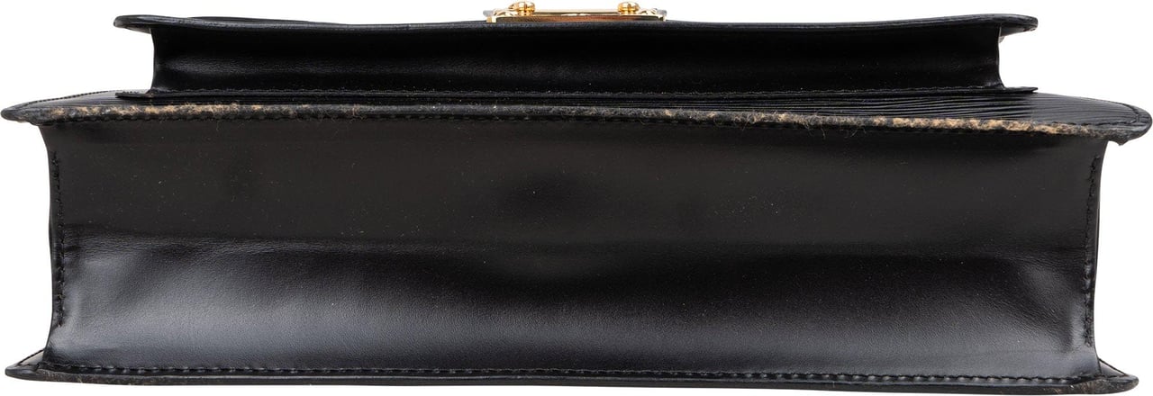 Louis Vuitton Louis Vuitton Noir Epi Leather Monceau Handbag Zwart