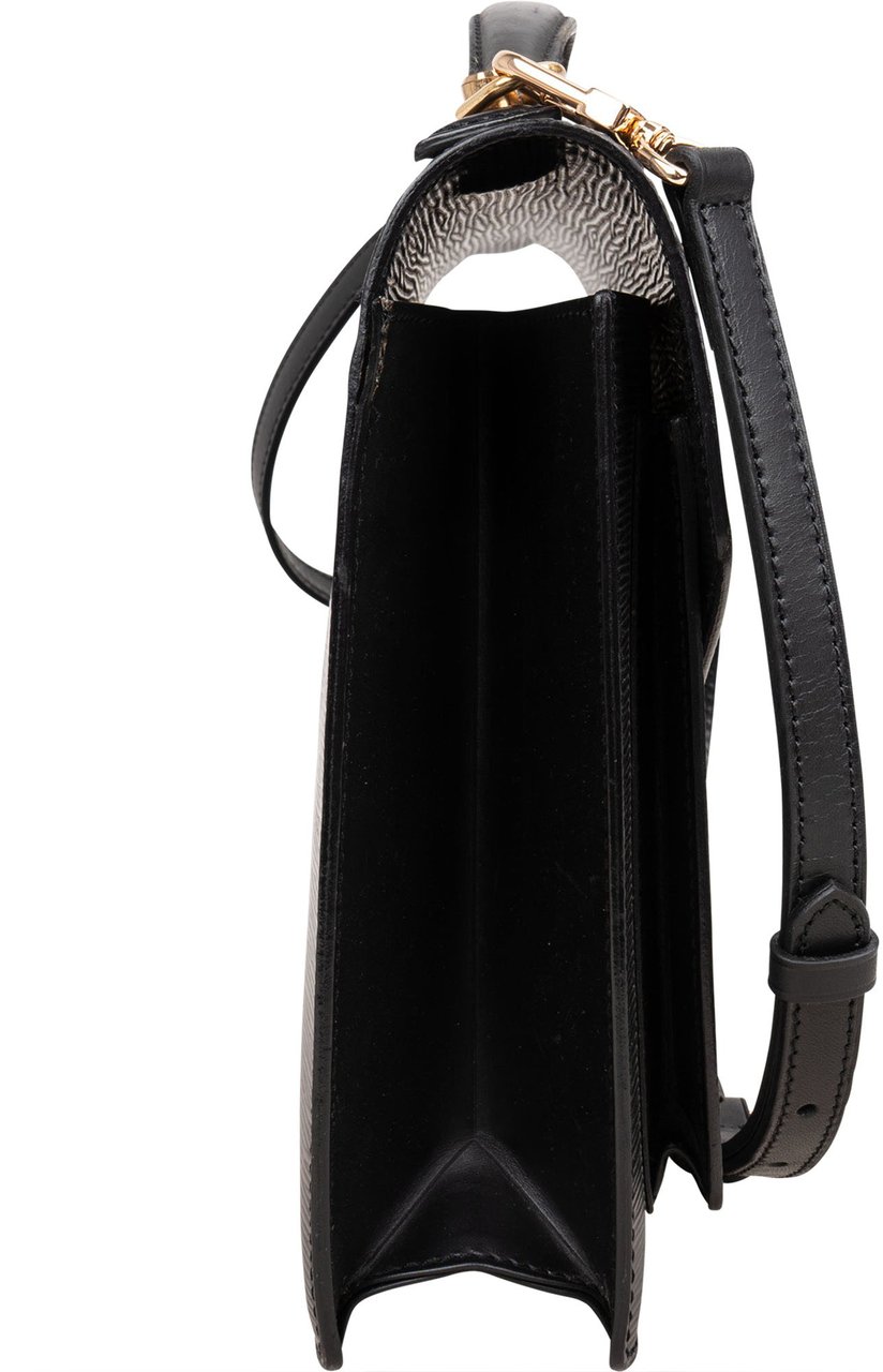 Louis Vuitton Louis Vuitton Noir Epi Leather Monceau Handbag Zwart