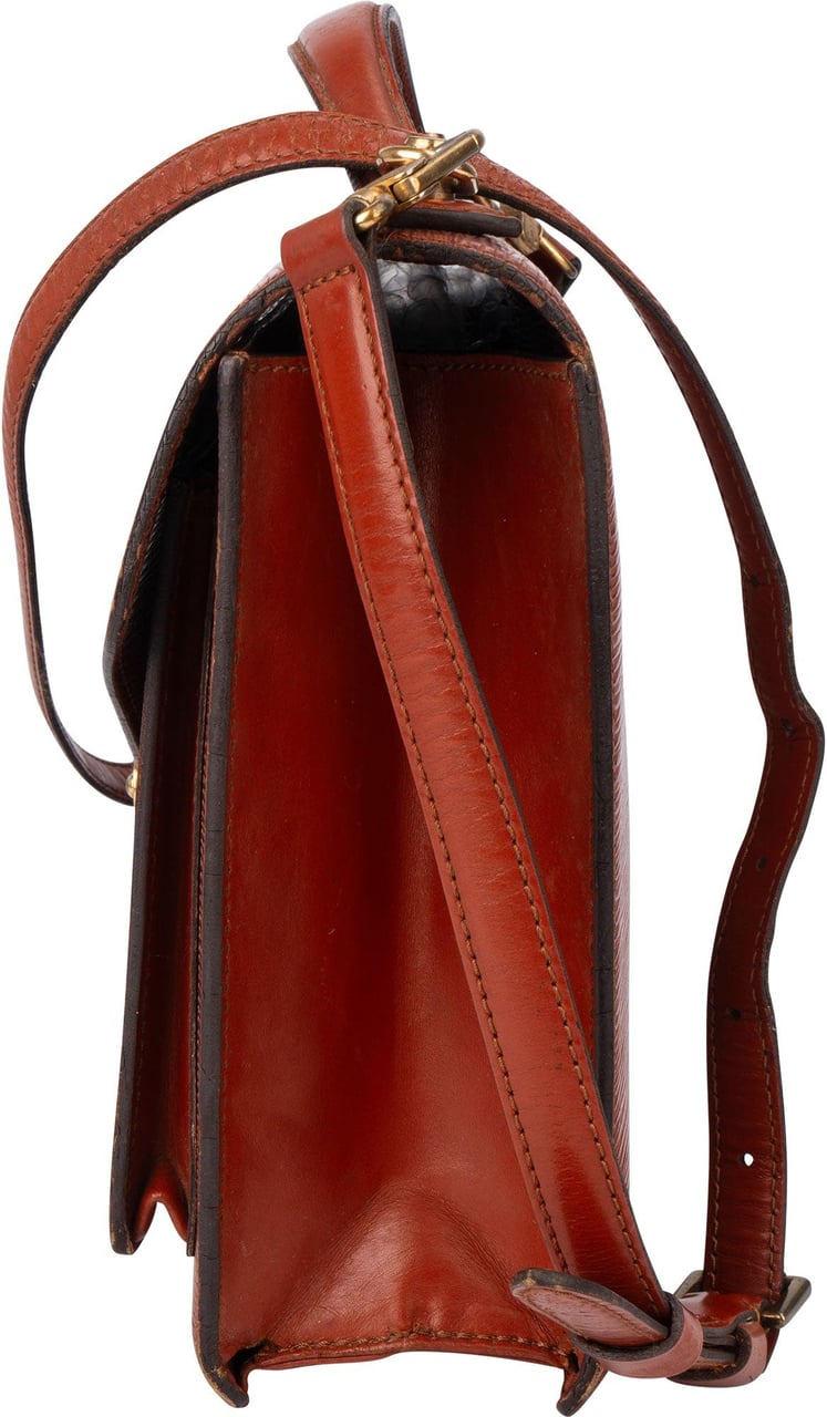 Louis Vuitton Louis Vuitton Cognac Epi Leather Monceau Handbag Bruin