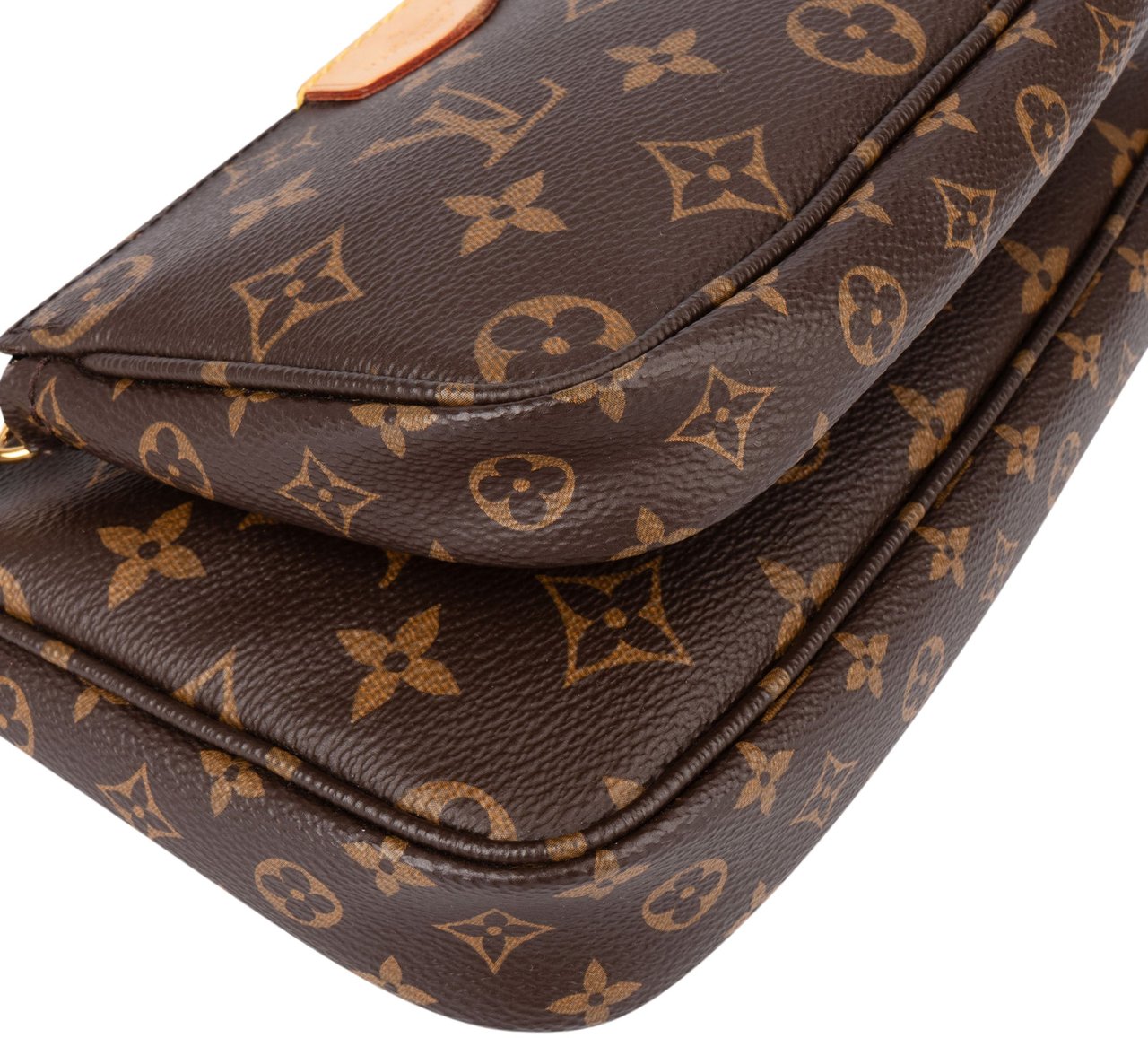 Louis Vuitton Canvas Monogram Multi Pochette Crossbody Bag Bruin