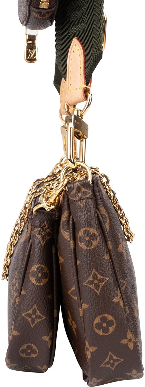 Louis Vuitton Canvas Monogram Multi Pochette Crossbody Bag Bruin