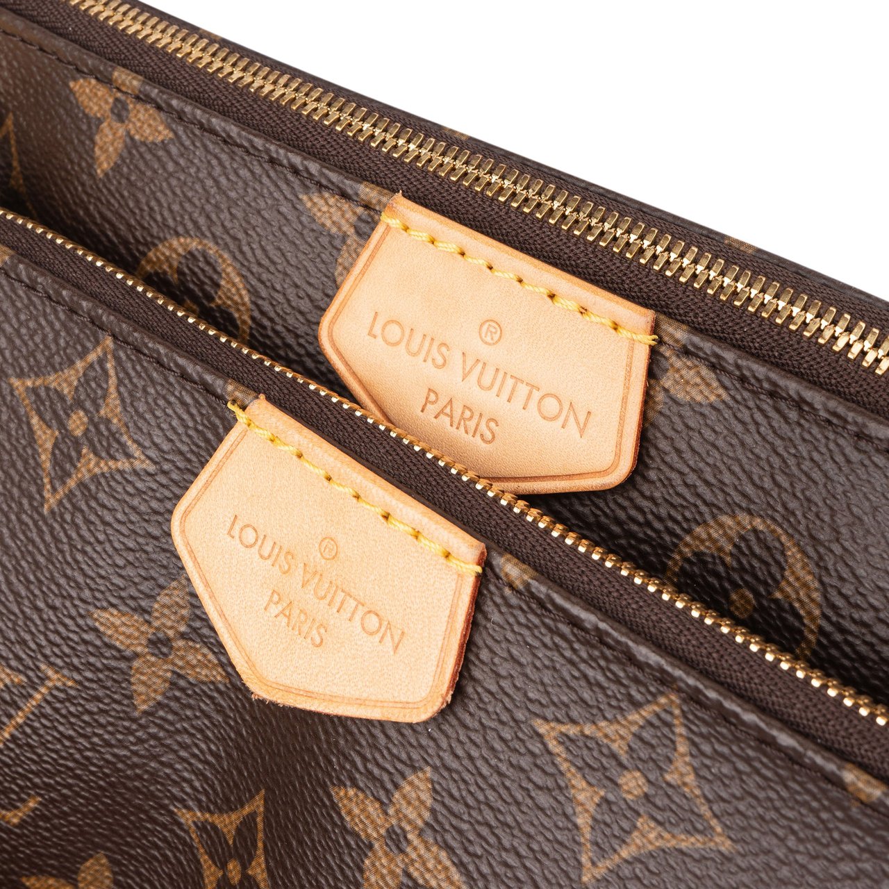 Louis Vuitton Canvas Monogram Multi Pochette Crossbody Bag Bruin