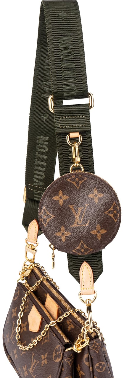 Louis Vuitton Canvas Monogram Multi Pochette Crossbody Bag Bruin