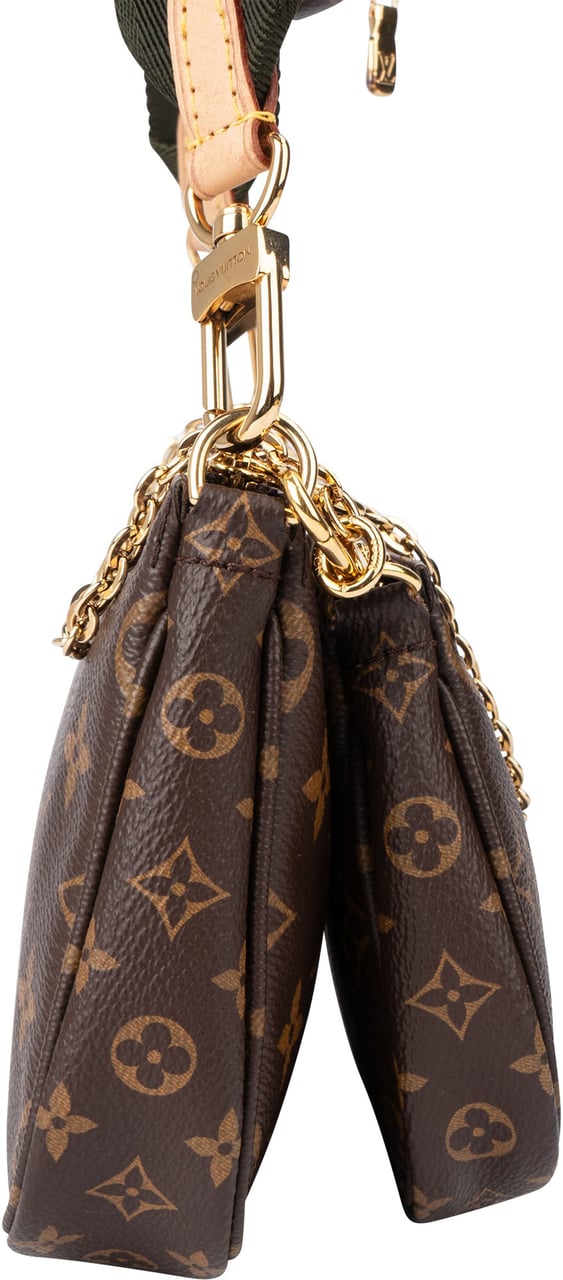 Louis Vuitton Canvas Monogram Multi Pochette Crossbody Bag Bruin