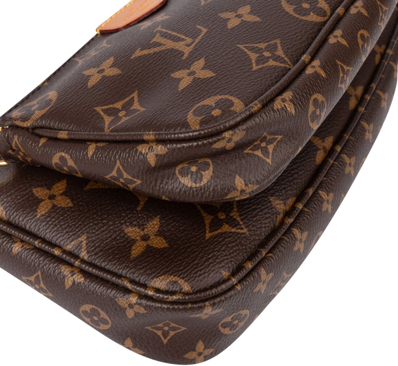 Louis Vuitton Canvas Monogram Multi Pochette Crossbody Bag M44813 Bruin