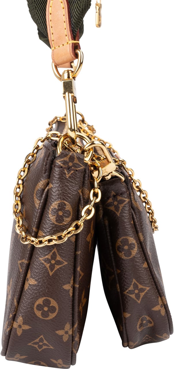 Louis Vuitton Canvas Monogram Multi Pochette Crossbody Bag M44813 Bruin