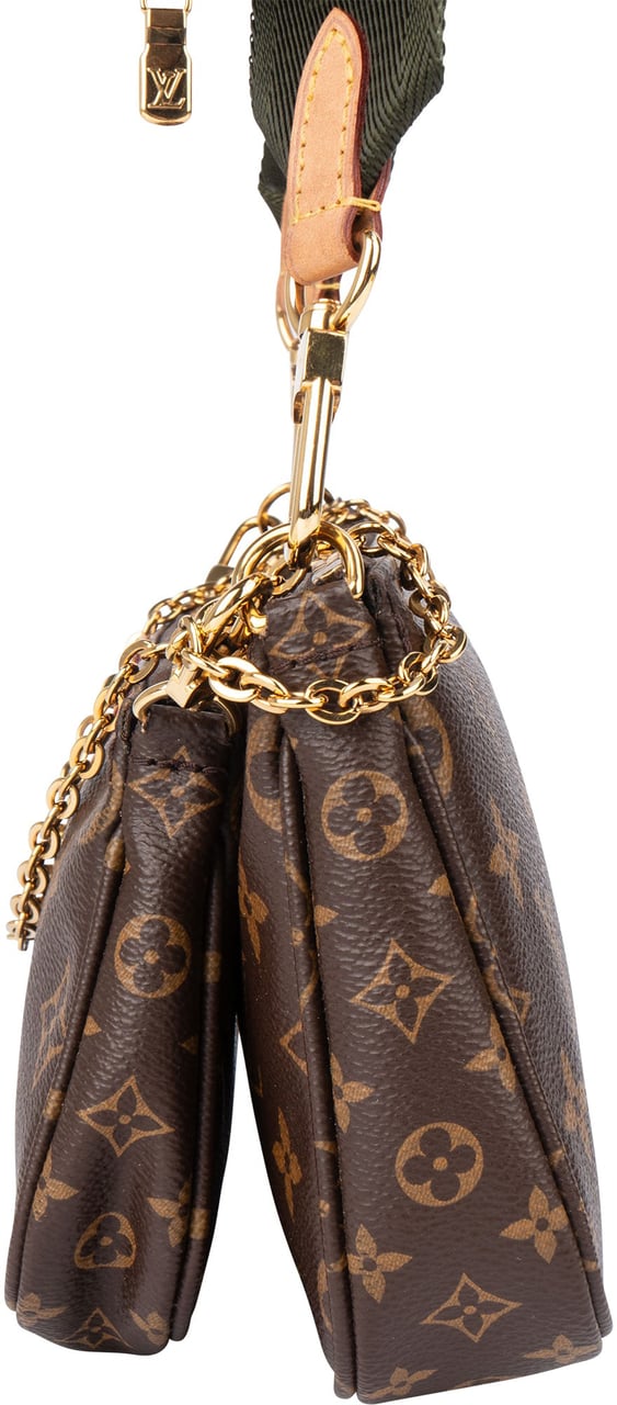 Louis Vuitton Canvas Monogram Multi Pochette Crossbody Bag M44813 Bruin